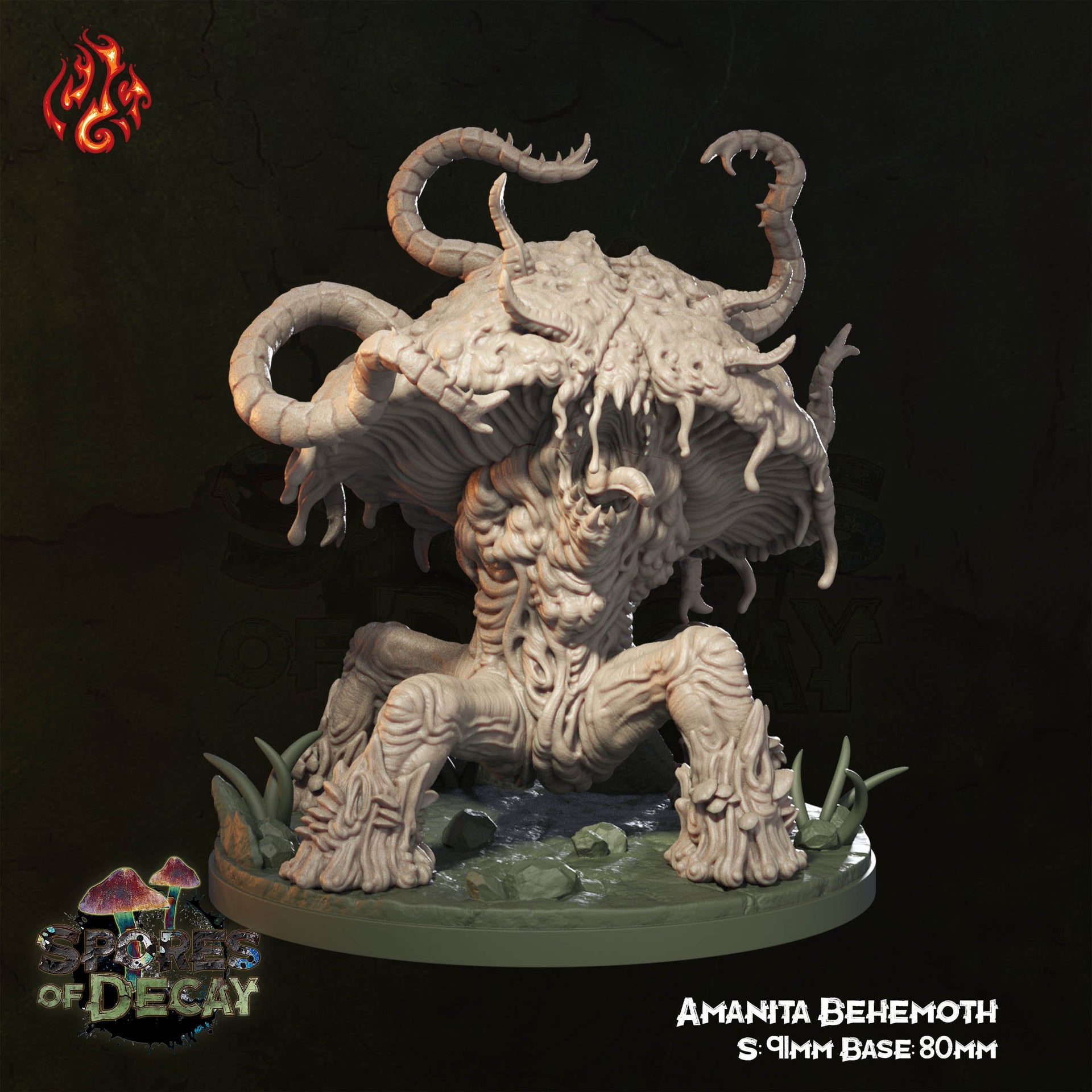 Aminita Behemoth, Giant Mushroom Monster - Crippled God Foundry - Spores of Decay | D&D | 32mm | Fungus | Cordyceps