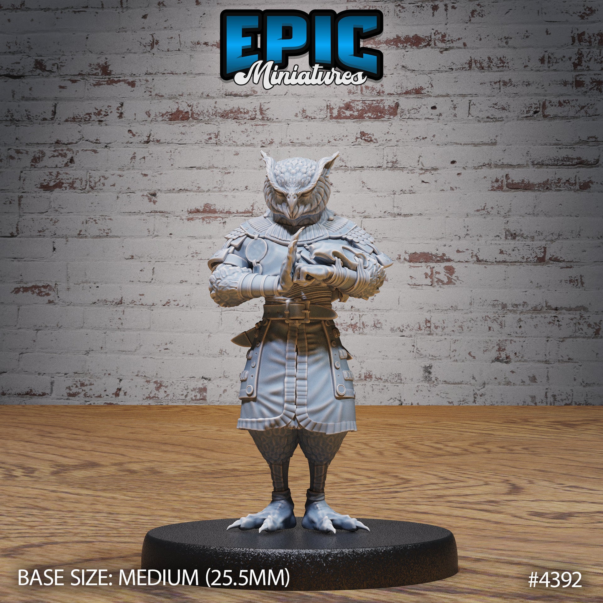 Owl Folk Monk - Epic Miniatures | Mighty Heroes | 28mm | 32mm | Sorcerer | PC | Traveler