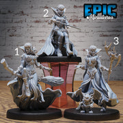 Elf Warlock Female - Epic Miniatures | Mighty Heroes | 28mm | 32mm | PC | Witch | Imp | Wizard | Vampire