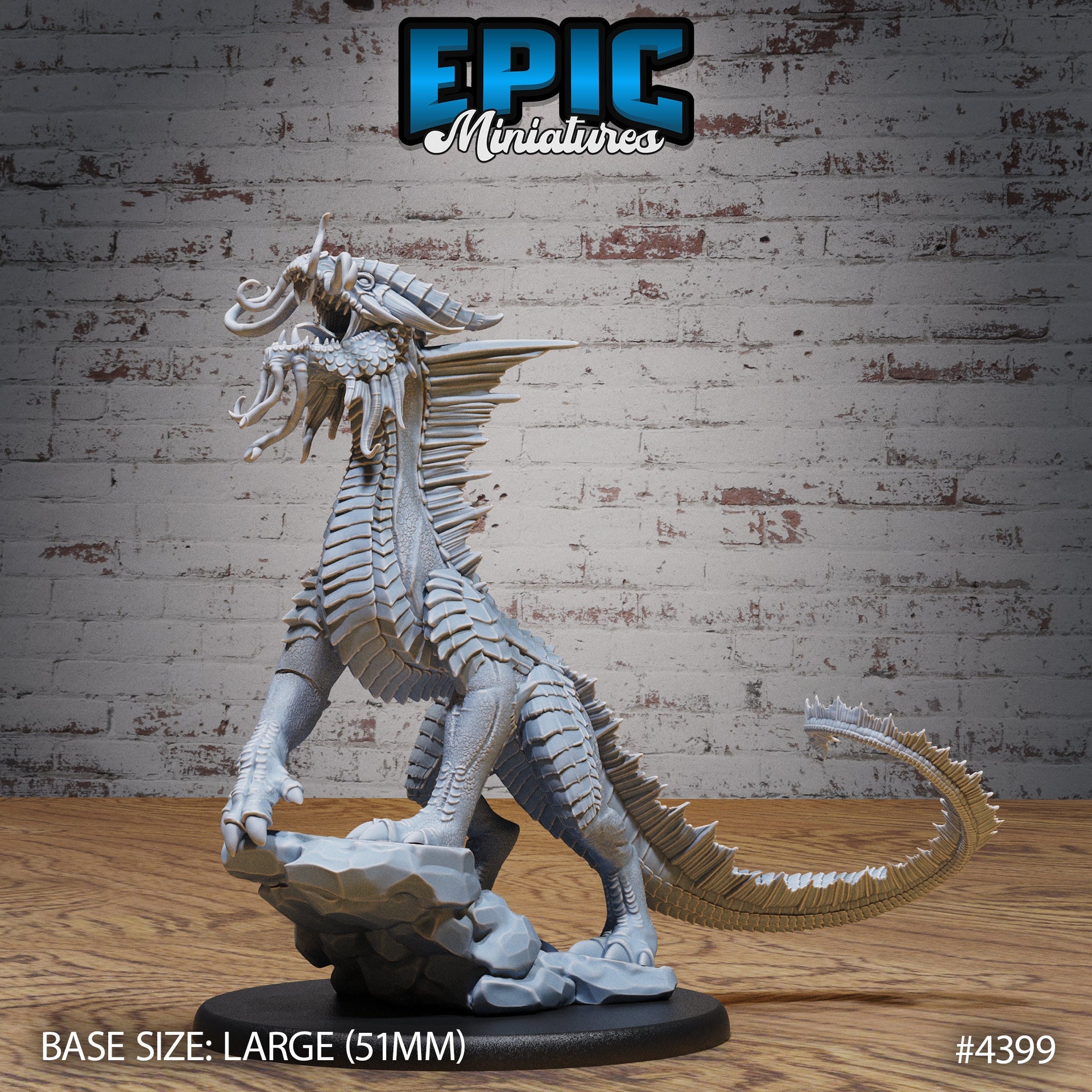 Guard Drake Gold - Epic Miniatures | Mighty Heroes | 28mm | 32mm | Dragon | Wyrm | Beard | Mount | Saddle