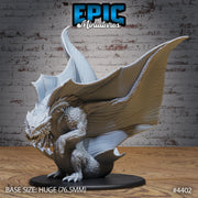 Brown Dragon - Epic Miniatures | Mighty Heroes | 28mm | 32mm | Stone | Rock | Flying