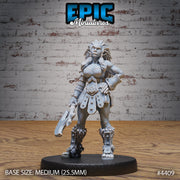 Half Orc Female Fighter - Epic Miniatures | Mighty Heroes | 28mm | 32mm | PC | Barbarian | Axe