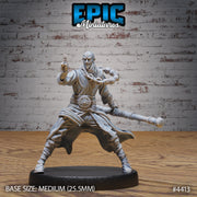 Element Monk Air - Epic Miniatures | Mighty Heroes | 28mm | 32mm | Sorcerer | PC | Traveler | Elementalist