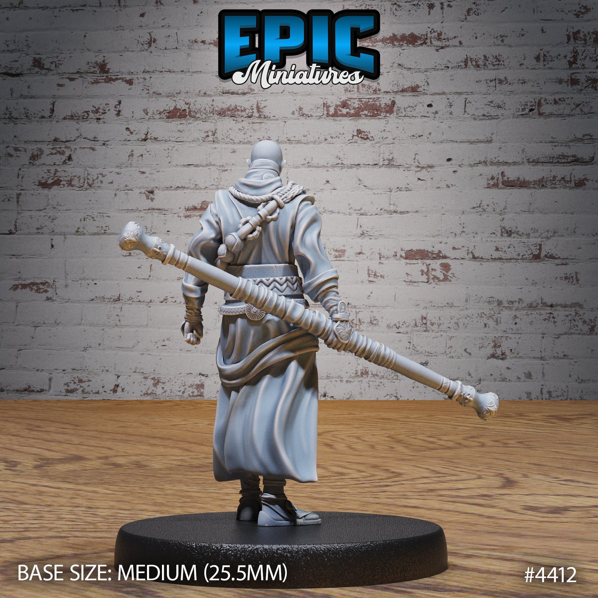 Element Monk Air - Epic Miniatures | Mighty Heroes | 28mm | 32mm | Sorcerer | PC | Traveler | Elementalist