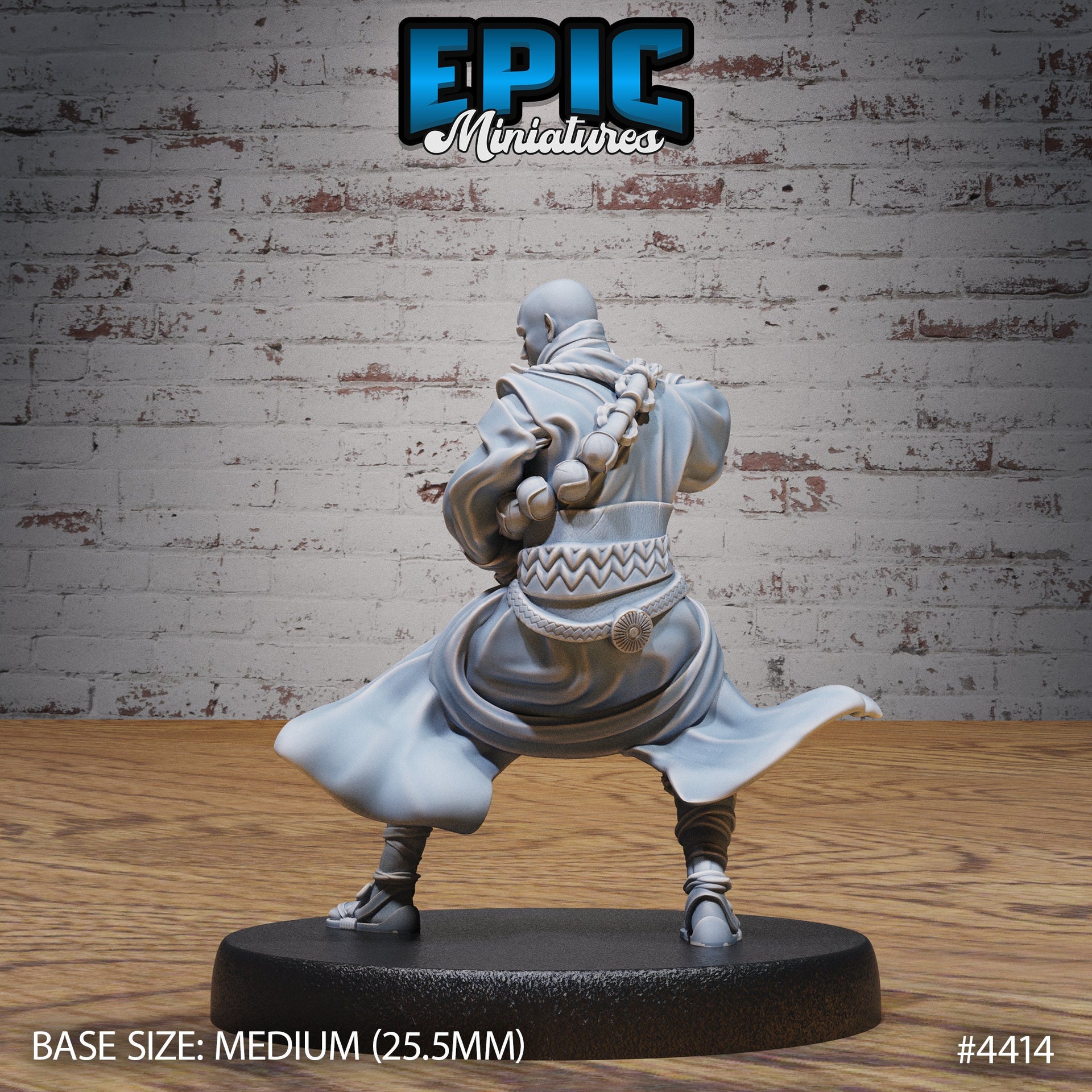 Element Monk Air - Epic Miniatures | Mighty Heroes | 28mm | 32mm | Sorcerer | PC | Traveler | Elementalist