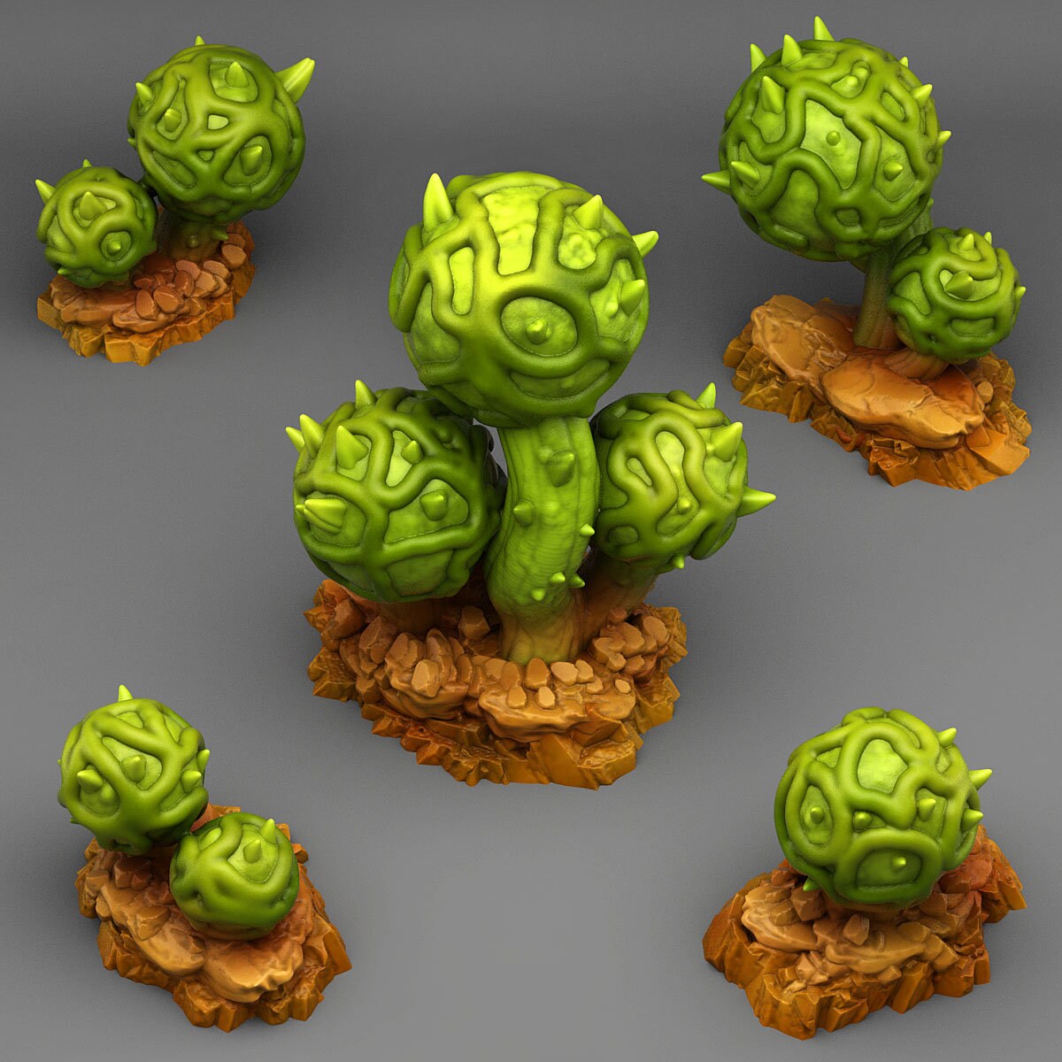 Alien Cactus - Fantastic Plants and Rocks | Print Your Monsters | DnD | Wargaming