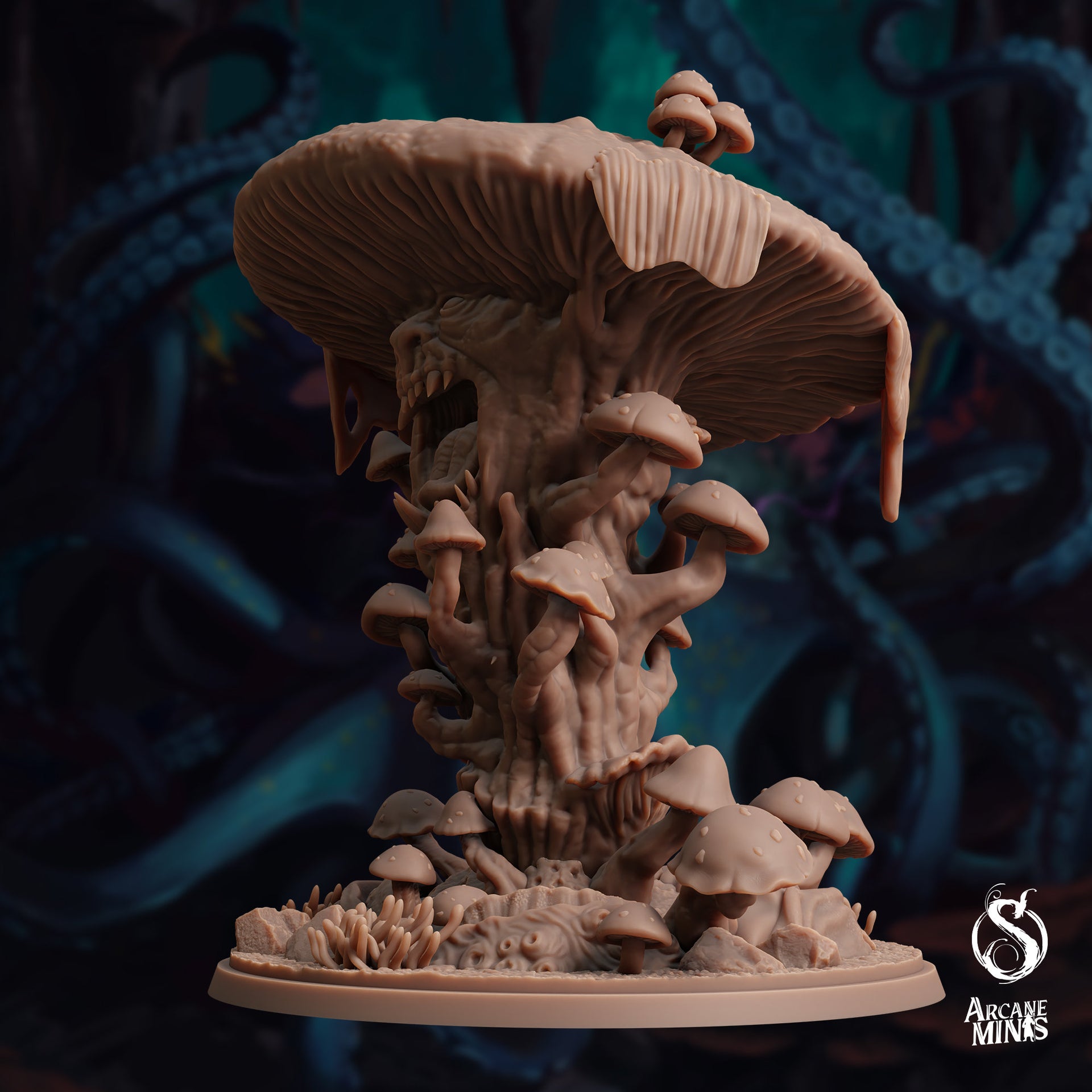 Mushril Hive, Mushroom Monster - Arcane Minis | 32mm | The Awakening | Alien | | Fungus | Mold