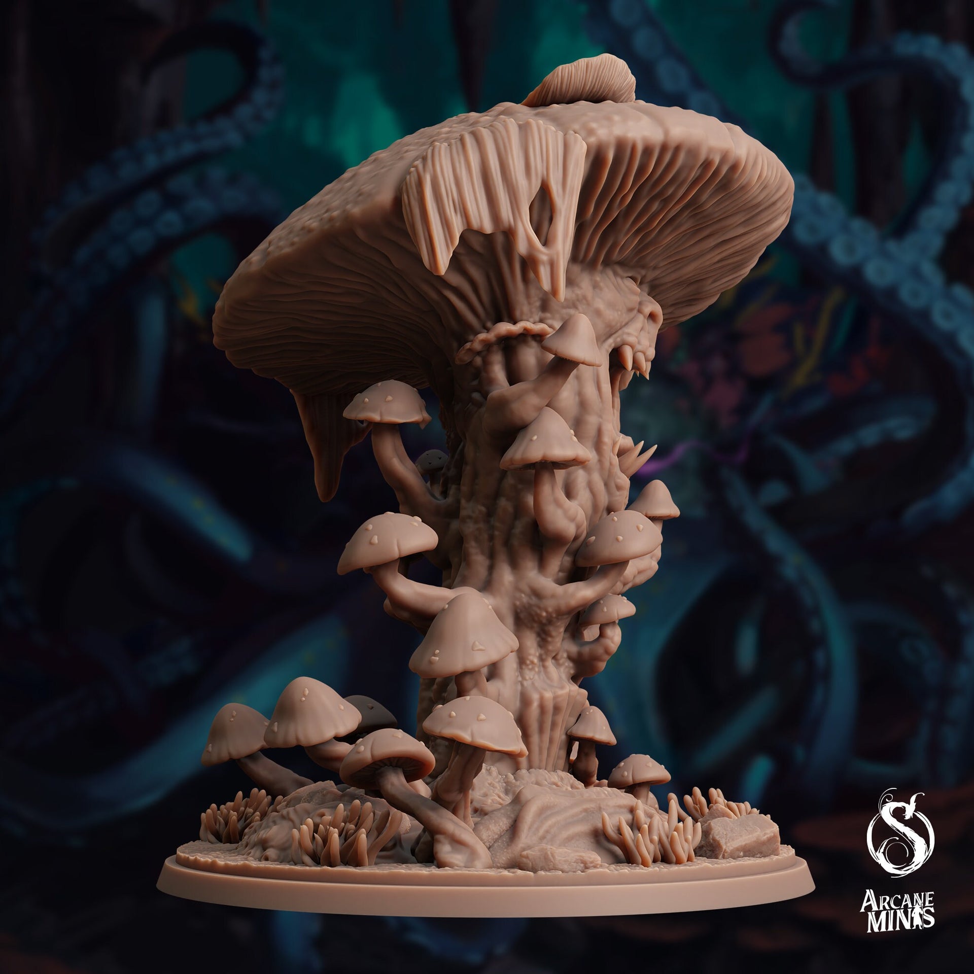 Mushril Hive, Mushroom Monster - Arcane Minis | 32mm | The Awakening | Alien | | Fungus | Mold