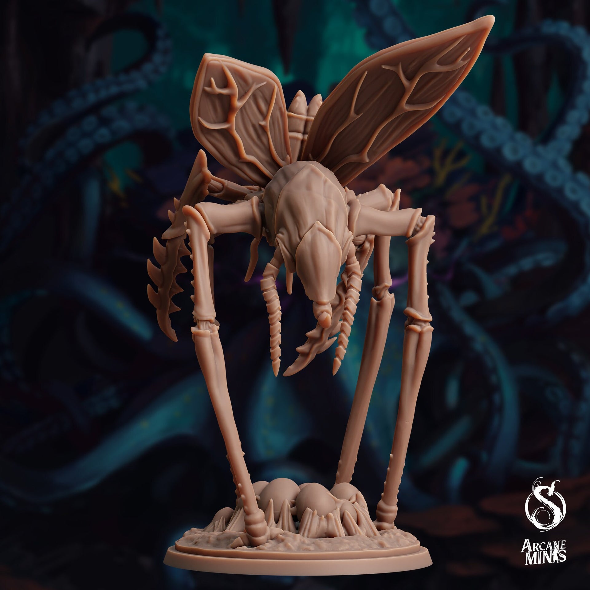 Exonid Strider, Giant Bug Monster - Arcane Minis | 32mm | The Awakening | Alien | Wasp