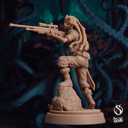 Human Ranger- Arcane Minis | 32mm | The Awakening | Sniper Inventor | Gunslinger