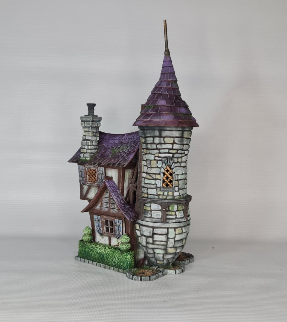 Peppermill Cottage - 3DP4U Medieval Town | Miniature | Wargaming | Roleplaying Games | 32mm | Inn | House | Playable | Filament | 3d printed