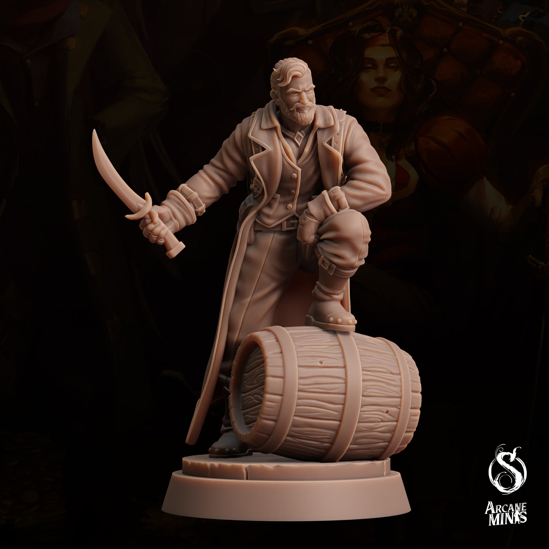 Human Brawler - Arcane Minis | 32mm | The Queens Deceit | Rogue | Bandit | Pirate