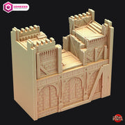 Dawn City Walls - Echoes of the Dark Portal by 3dHexes | Ancient Ruins Terrain for Roleplaying and Gaming | Filament | Castle | Fortress