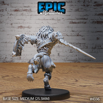 Nemean Lion Folk - Epic Miniatures | Olympian Legends | 28mm | 32mm | Greek | Tabaxi