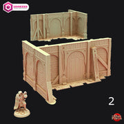 Under Construction Buildings - Echoes of the Dark Portal by 3dHexes | Ancient Ruins Terrain for Roleplaying and Gaming | Scatter