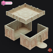 Completed Small House - Echoes of the Dark Portal by 3dHexes | Ancient Ruins Terrain for Roleplaying and Gaming | Building | Temple
