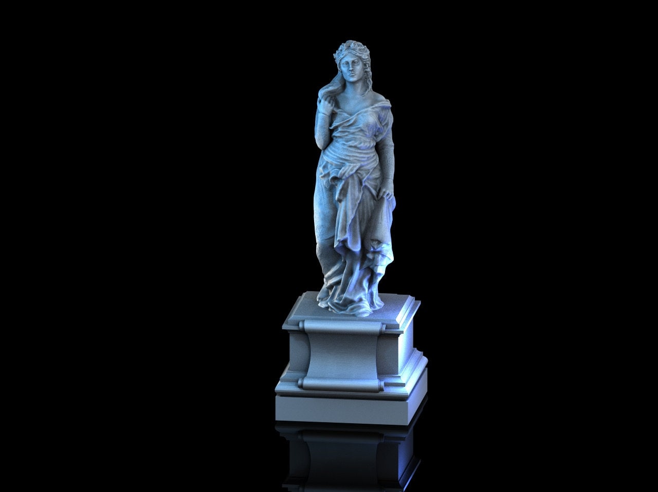 Daughter of Spring Statue - 3DP4U Medieval Town | Miniature | Wargaming | Roleplaying Games | 32mm | Greek | Filament | 3d printed