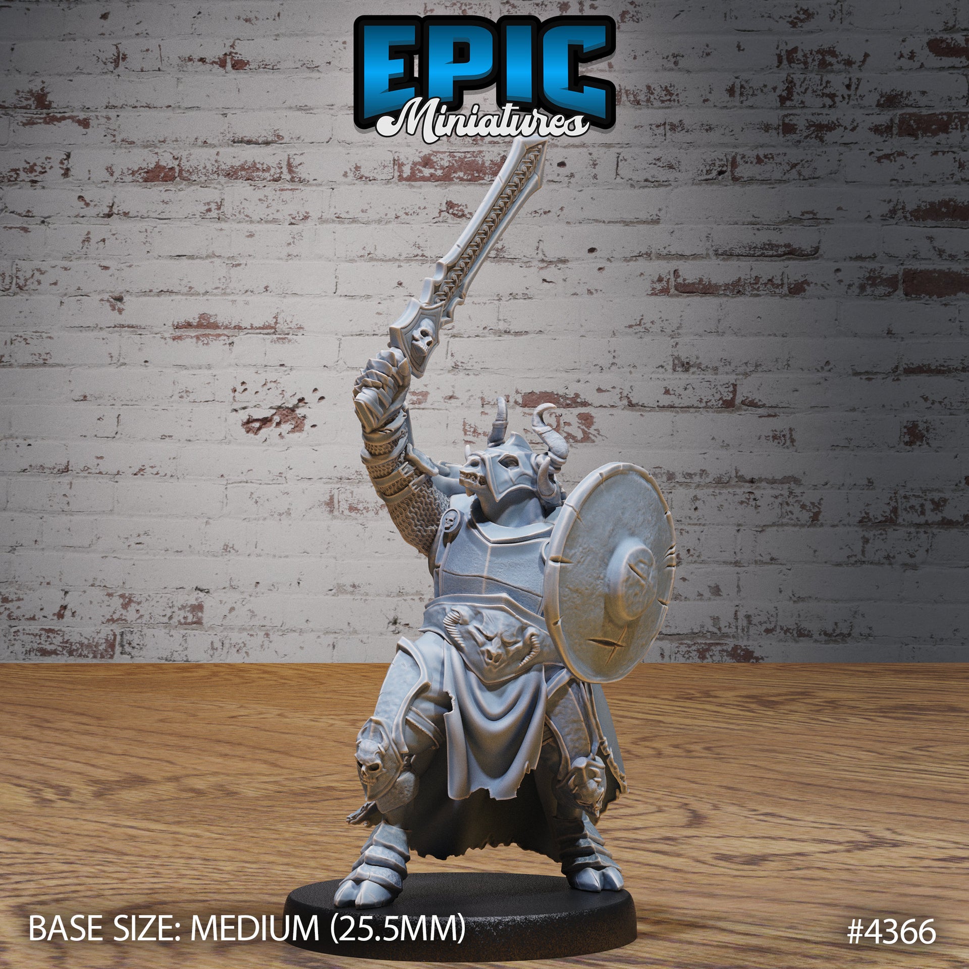 Minotaur Paladin - Epic Miniatures | Olympian Legends | 28mm | 32mm | Greek | Fighter | Knight | Chaos