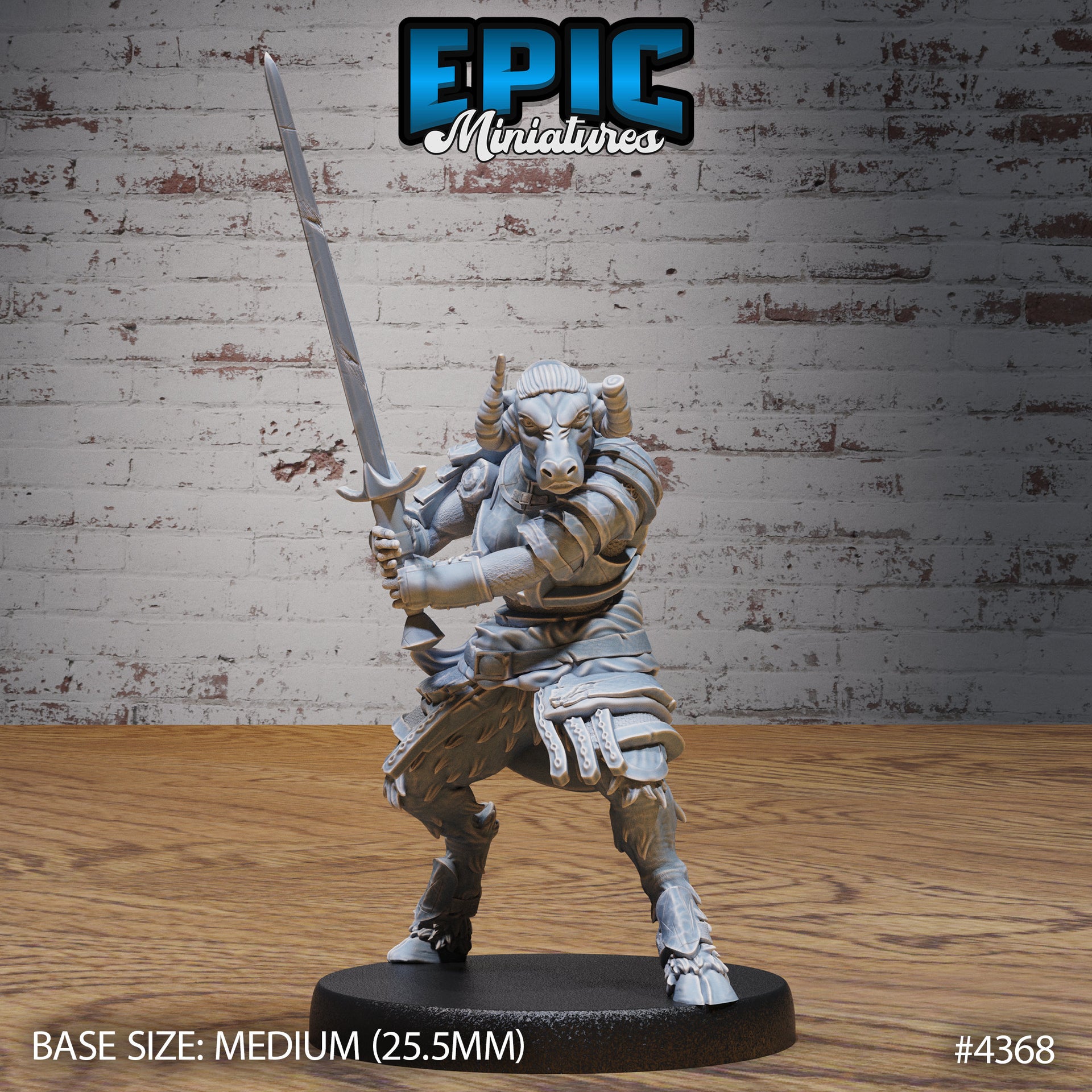 Minotaur Female Warrior - Epic Miniatures | Olympian Legends | 28mm | 32mm | Greek | Fighter | Champion