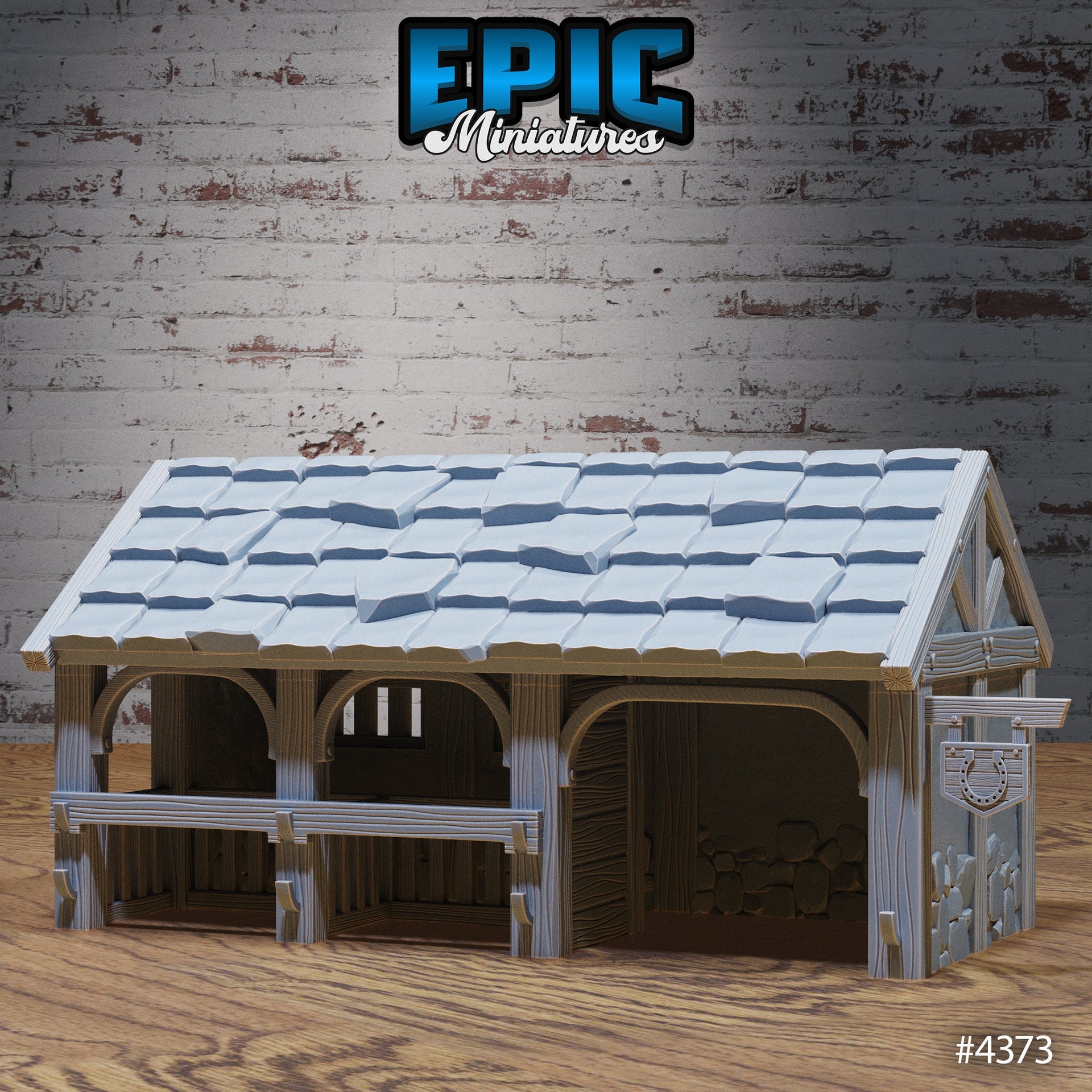 Horse Stable - Epic Miniatures | Mighty Heroes | 28mm | 32mm | Farmyard | Barn