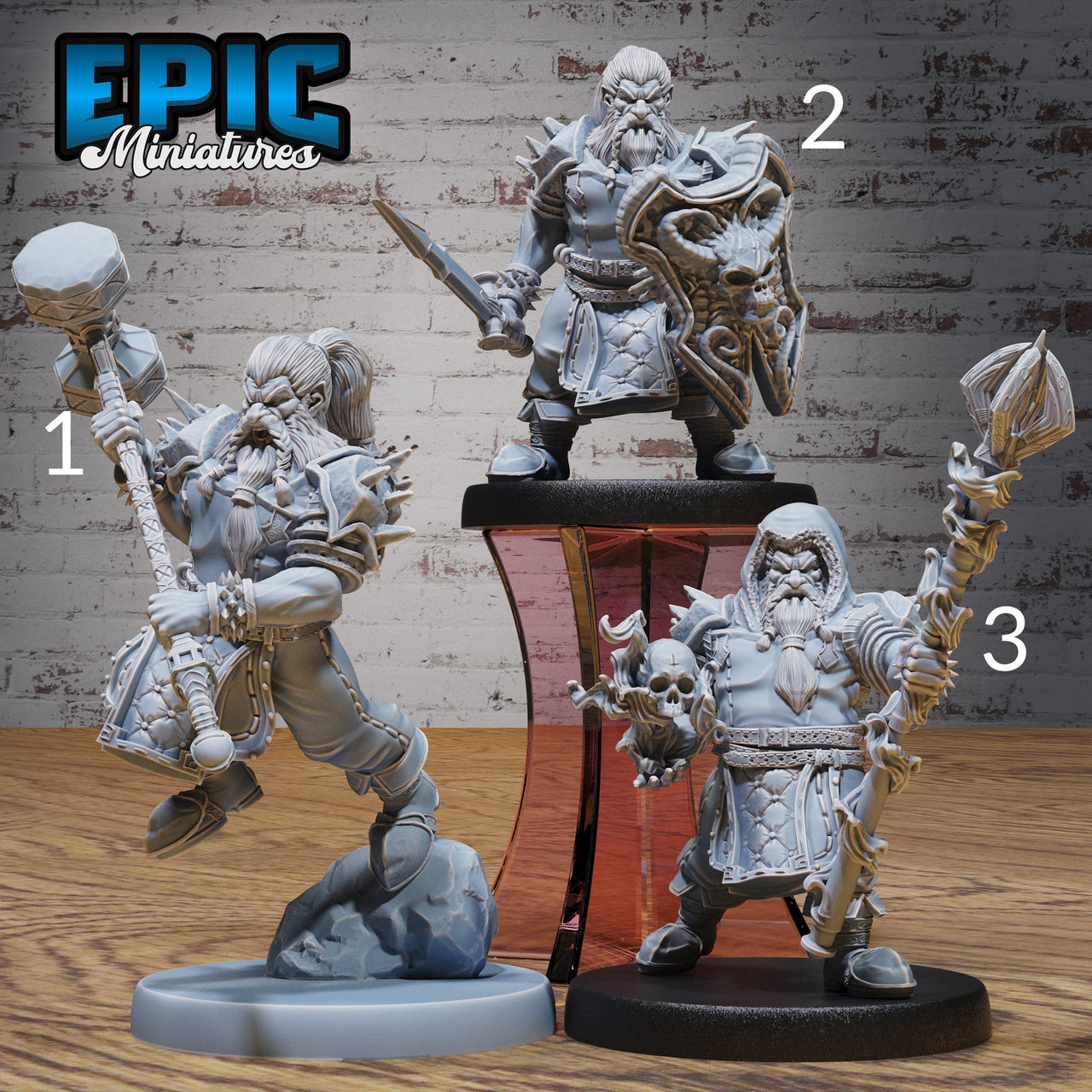 Dwarf Adventurer - Epic Miniatures | Mighty Heroes | 28mm | 32mm | PC | Paladin | Fighter | Cleric