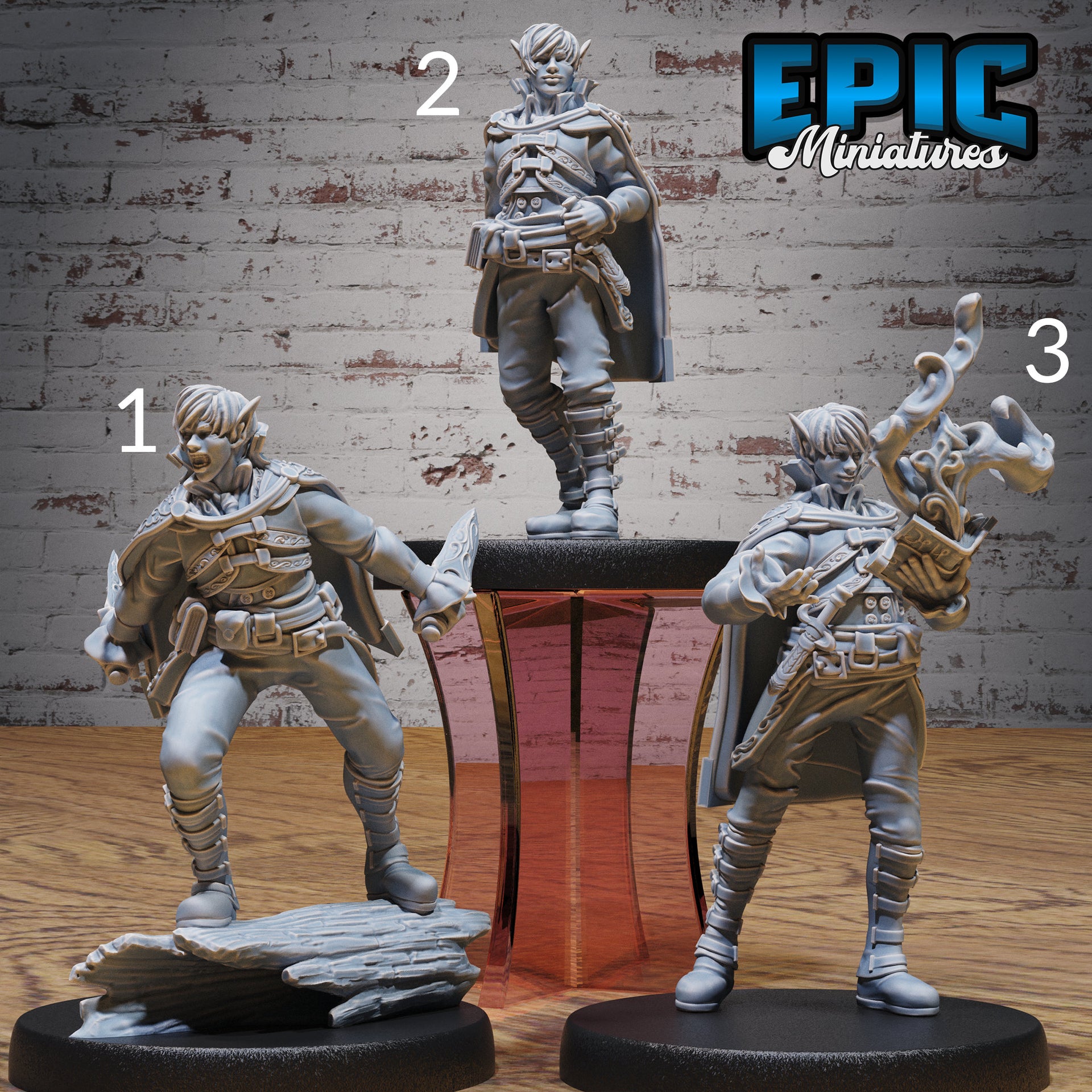 Elven Adventurer - Epic Miniatures | Mighty Heroes | 28mm | 32mm | Sorcerer | PC | Rogue