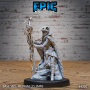 Raven Wizard Female - Epic Miniatures | Mighty Heroes | 28mm | 32mm | PC | Witch | Warlock | Sorcer