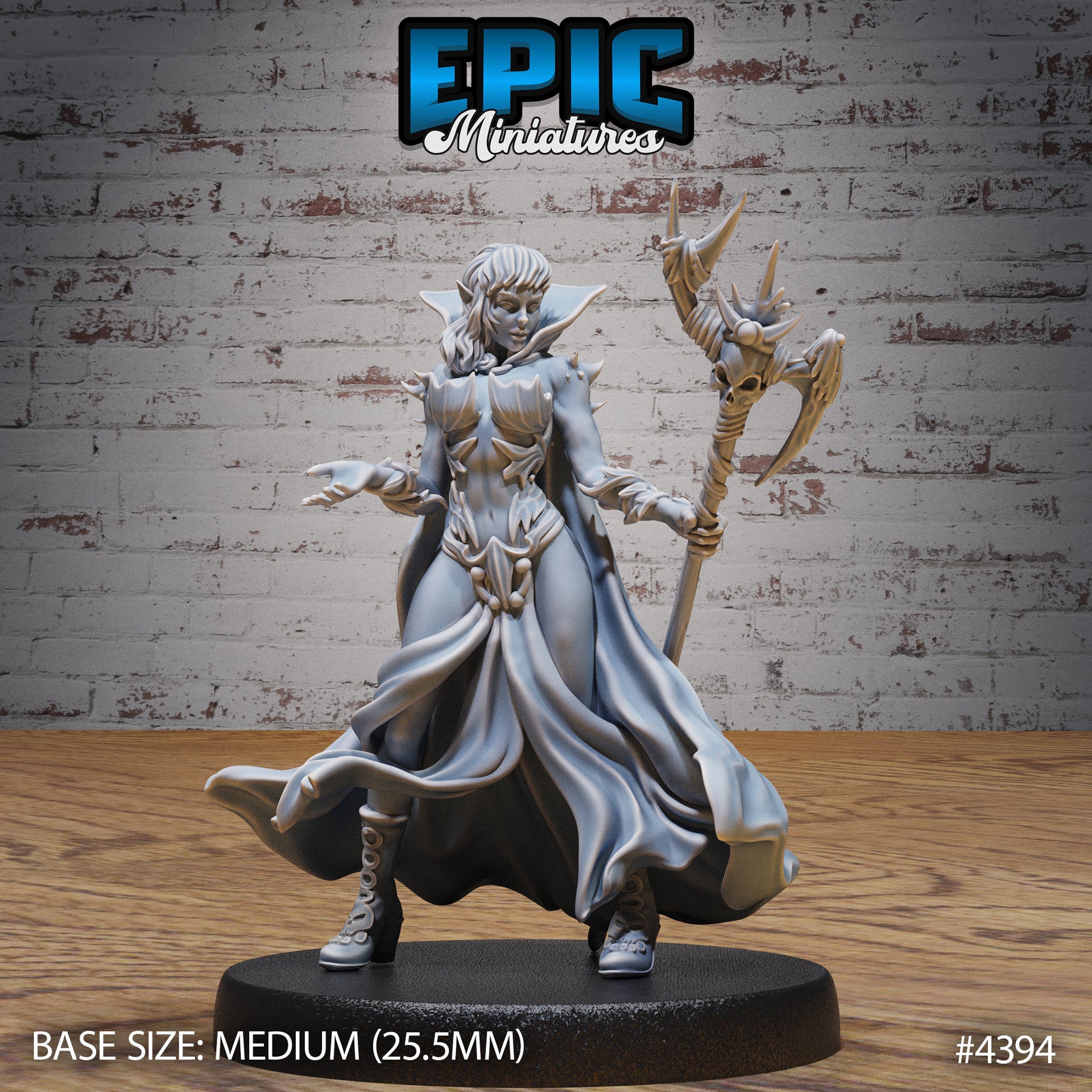 Elf Warlock Female - Epic Miniatures | Mighty Heroes | 28mm | 32mm | PC | Witch | Imp | Wizard | Vampire