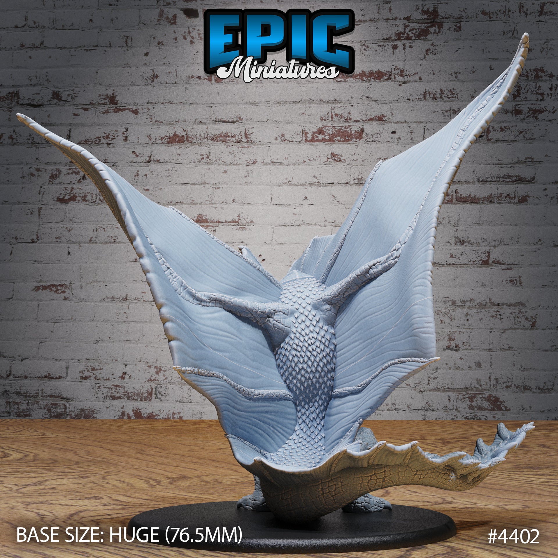 Brown Dragon - Epic Miniatures | Mighty Heroes | 28mm | 32mm | Stone | Rock | Flying