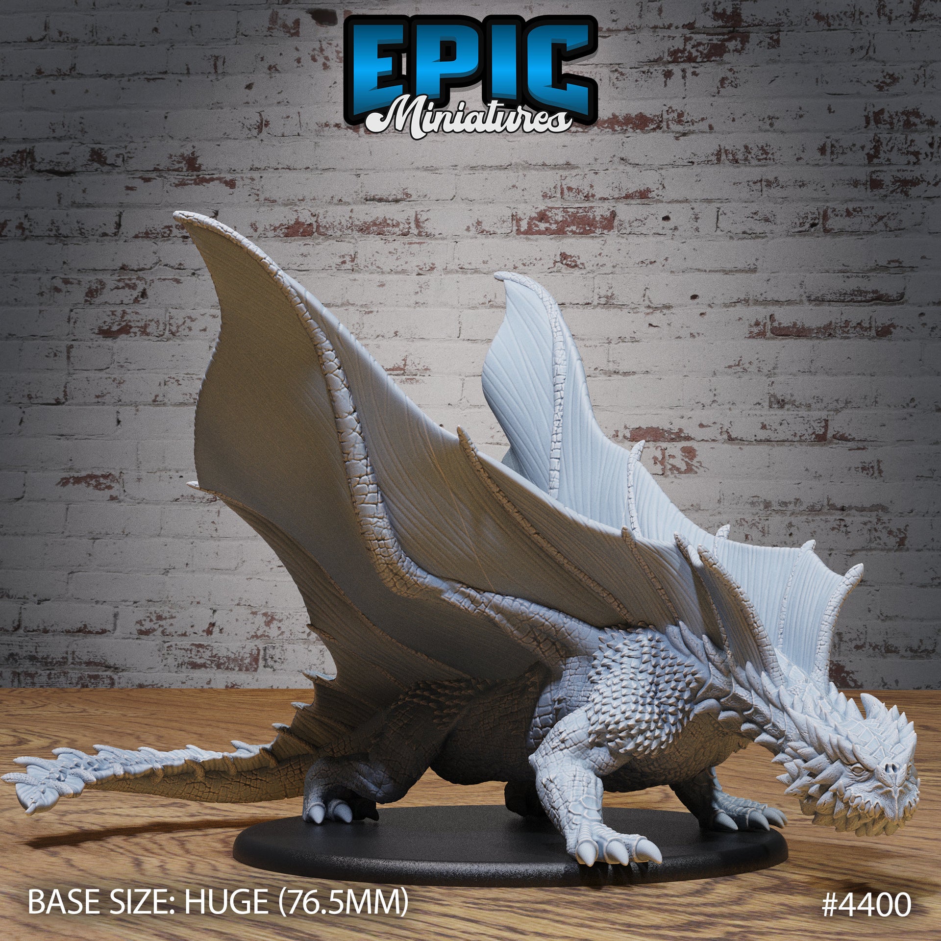 Brown Dragon - Epic Miniatures | Mighty Heroes | 28mm | 32mm | Stone | Rock | Flying