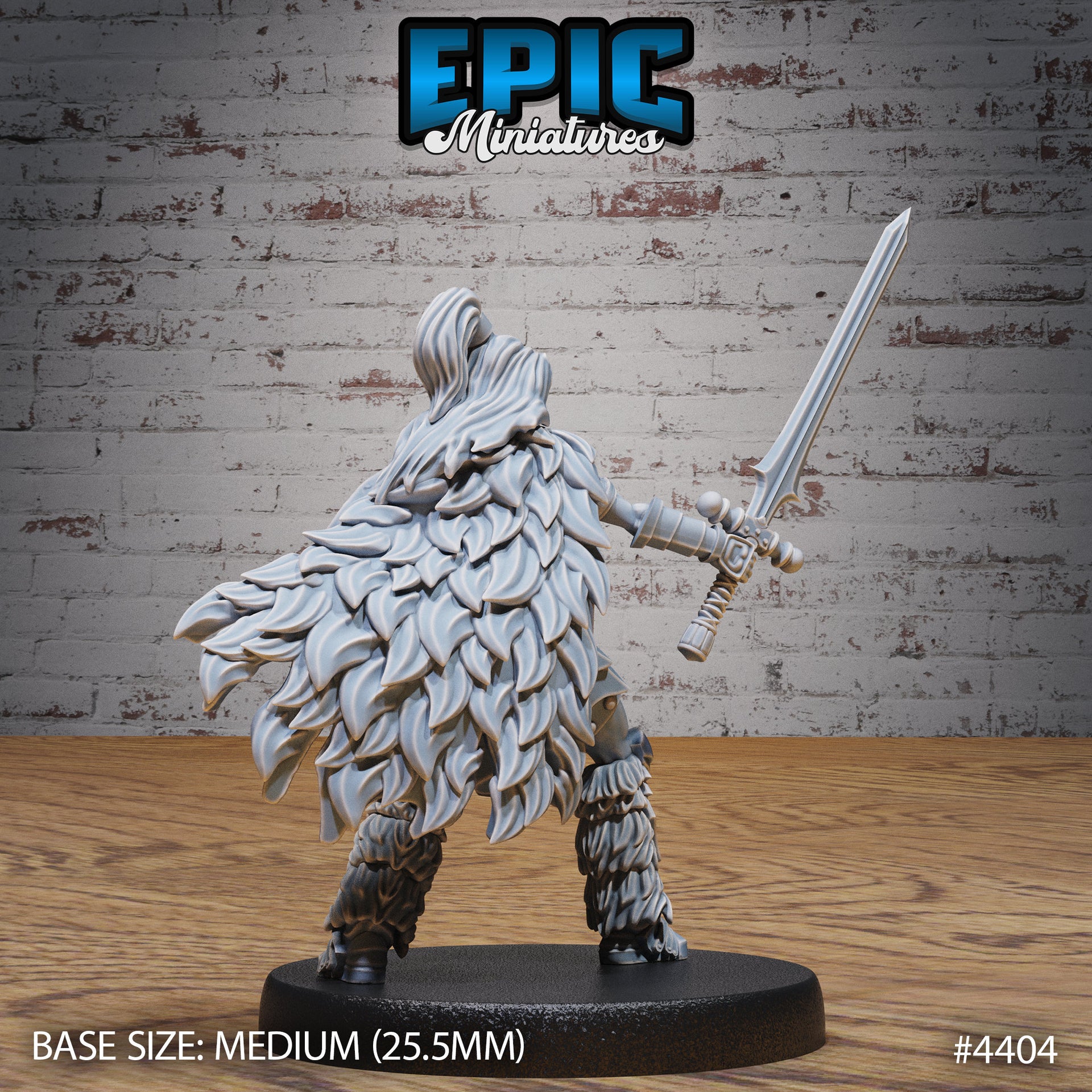 Barbarian Warrior Female - Epic Miniatures | Mighty Heroes | 28mm | 32mm | PC | Fighter | Knight | Hammer | Axe