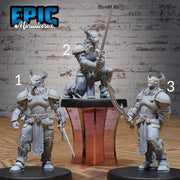 Beast Folk Paladin - Epic Miniatures | Mighty Heroes | 28mm | 32mm | Cat Folk | Tabaxi | Lion | Knight