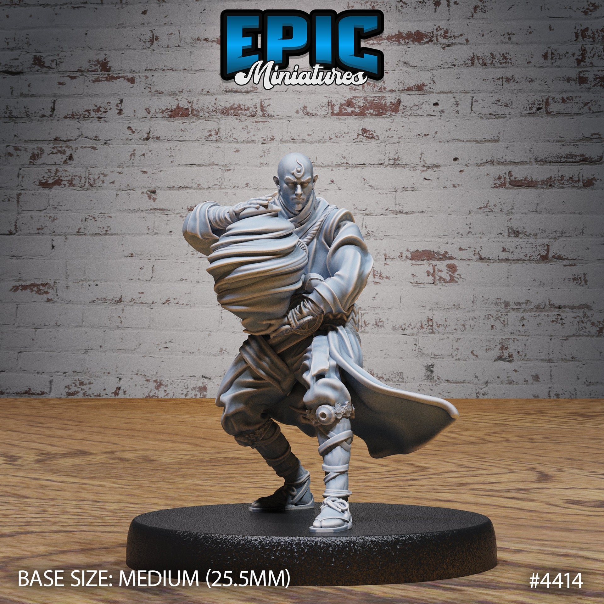 Element Monk Air - Epic Miniatures | Mighty Heroes | 28mm | 32mm | Sorcerer | PC | Traveler | Elementalist