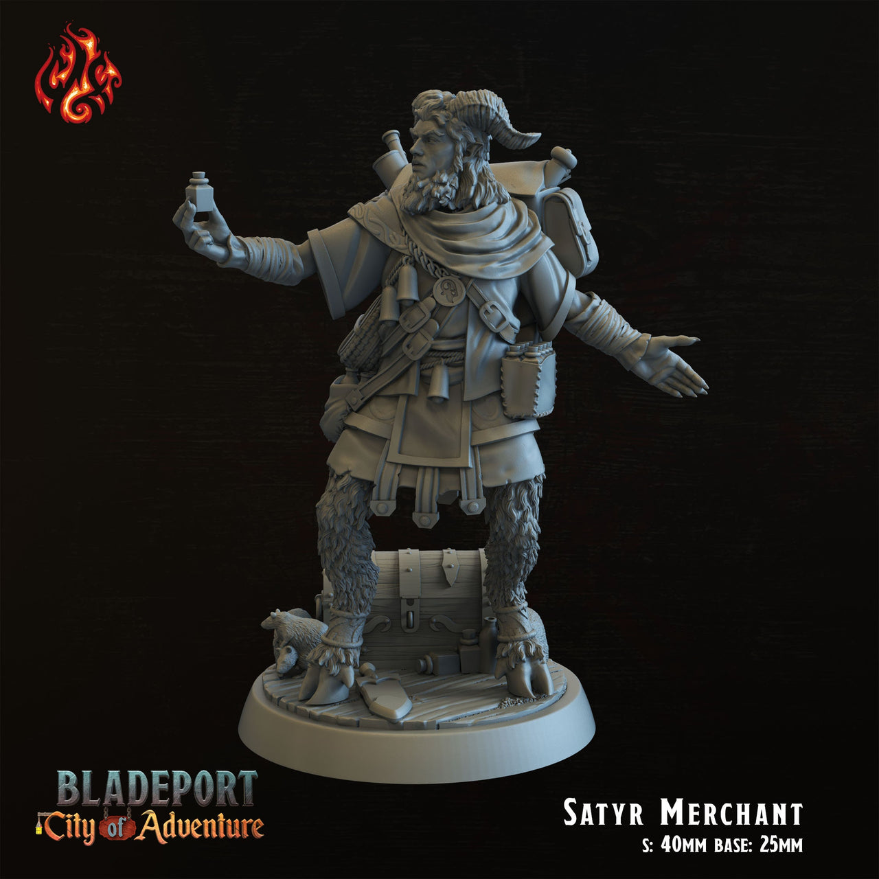 Satyr Merchant - Crippled God Foundry, Bladeport | 32mm | Salesman | Apothecary