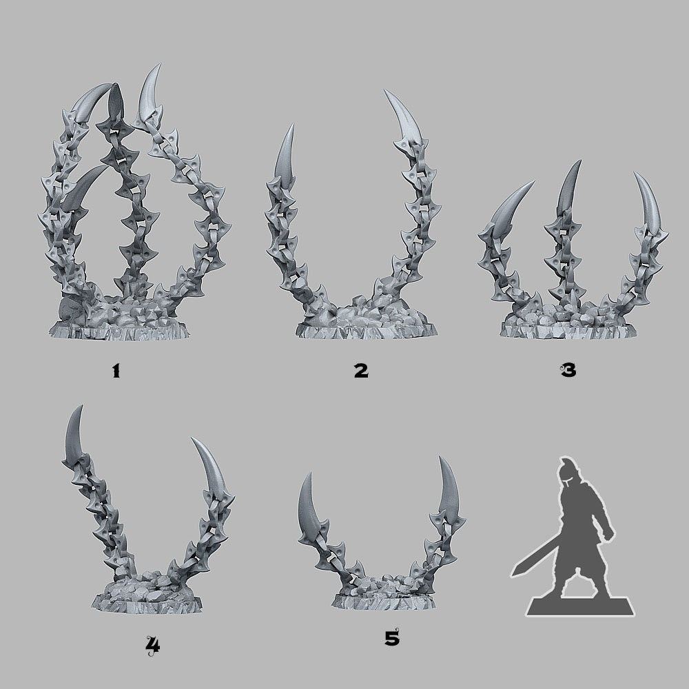 Hell Chain Claws Scatter Terrain - Fantastic Plants and Rocks | Print Your Monsters | DnD | Wargaming