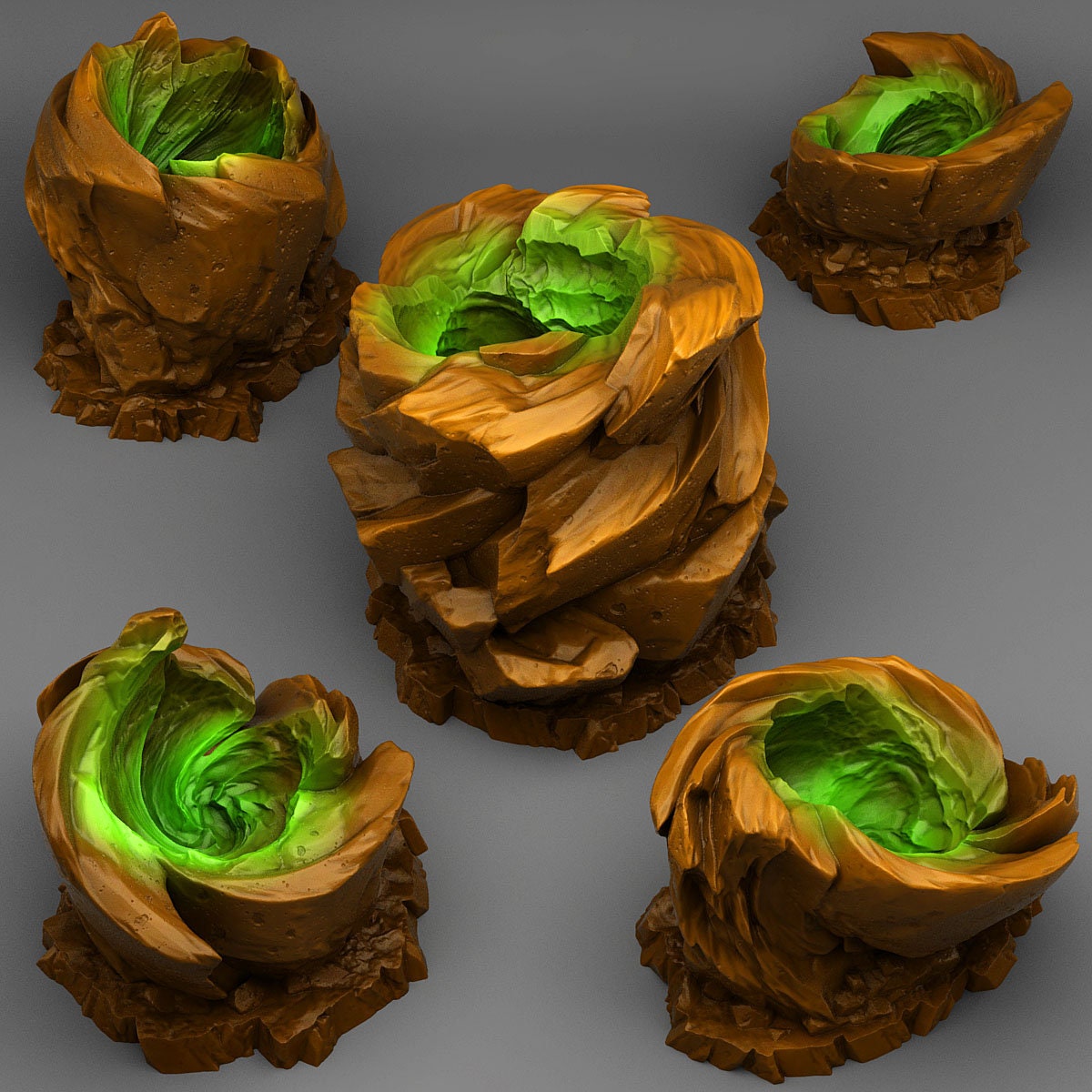 Vortex Stones Scatter Terrain - Fantastic Plants and Rocks | Print Your Monsters | DnD | Wargaming