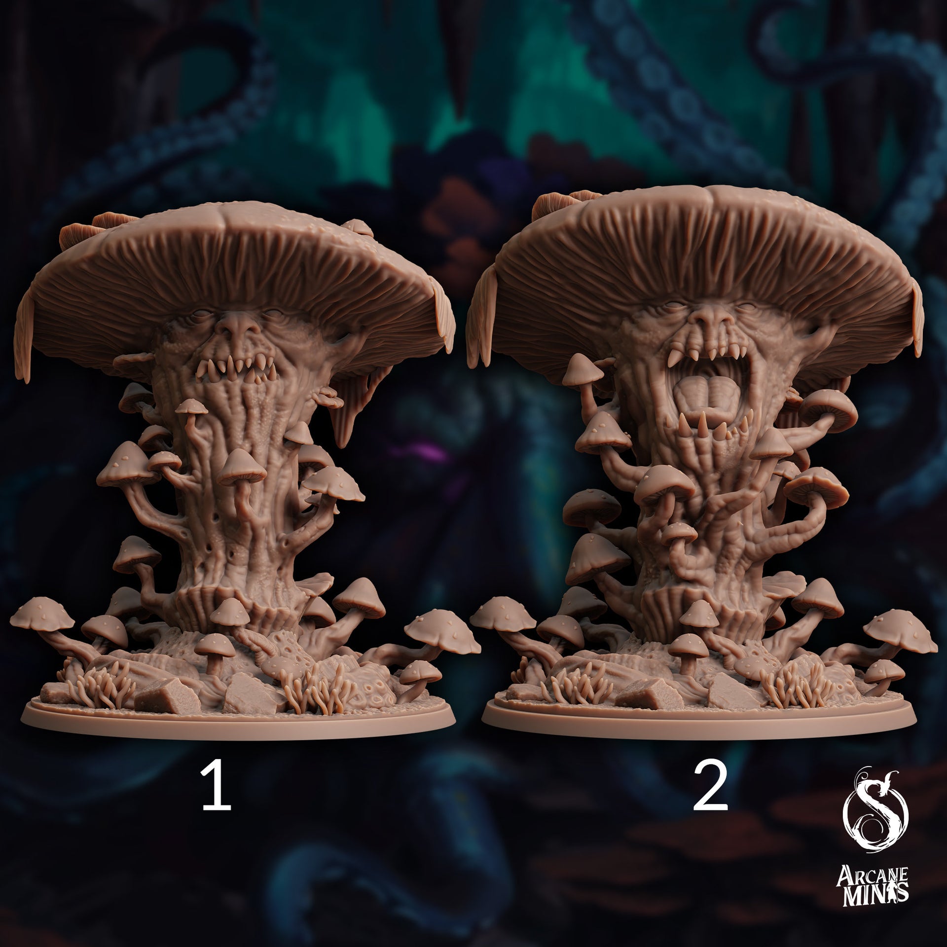 Mushril Hive, Mushroom Monster - Arcane Minis | 32mm | The Awakening | Alien | | Fungus | Mold