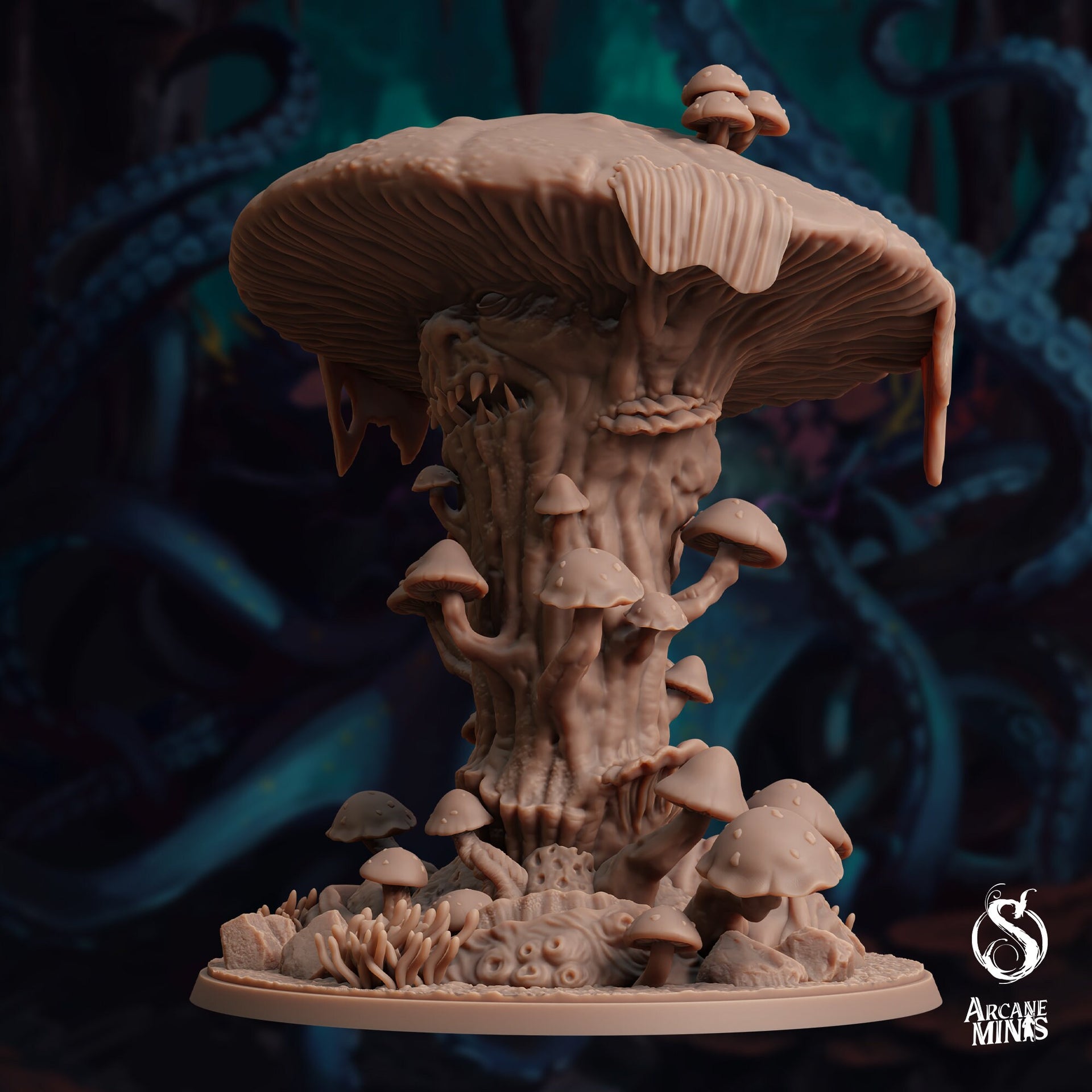 Mushril Hive, Mushroom Monster - Arcane Minis | 32mm | The Awakening | Alien | | Fungus | Mold