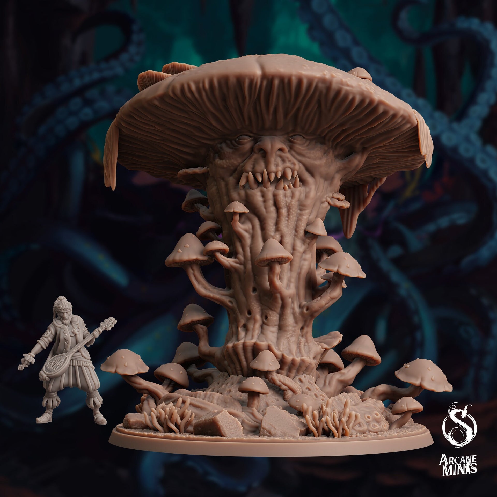 Mushril Hive, Mushroom Monster - Arcane Minis | 32mm | The Awakening | Alien | | Fungus | Mold