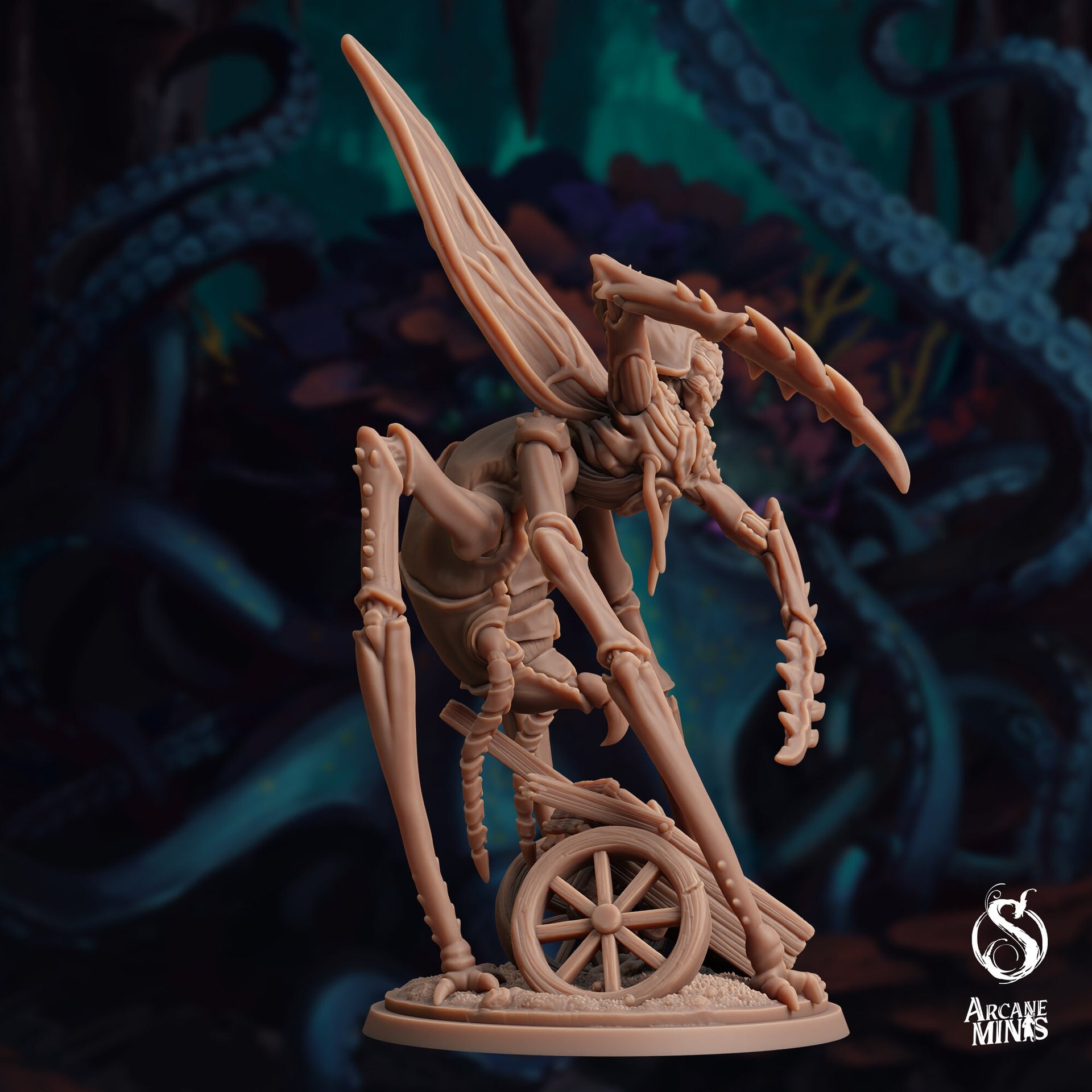 Exonid Strider, Giant Bug Monster - Arcane Minis | 32mm | The Awakening | Alien | Wasp