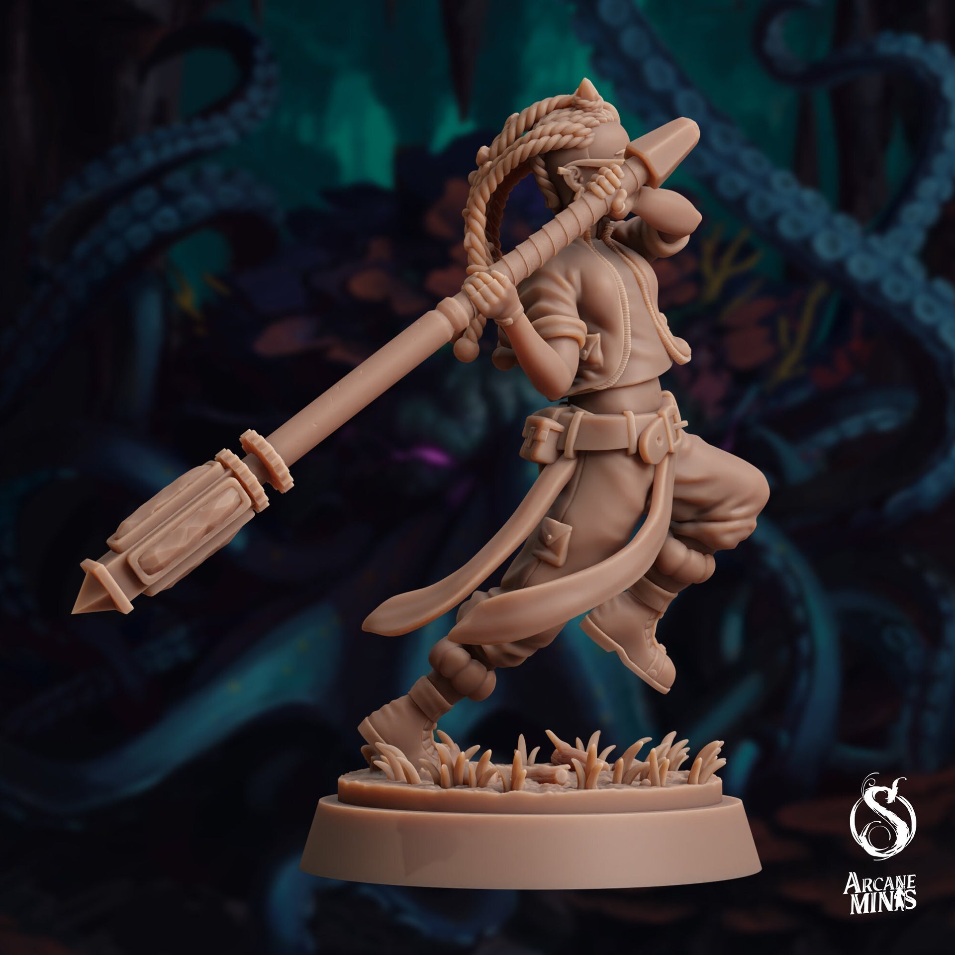 Human Ranger- Arcane Minis | 32mm | The Awakening | Sniper Inventor | Gunslinger