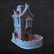 Medievil Dice Tower - Fantasy 3d Tabletop | Big Fungus Terrain for Roleplaying and Gaming | Tricolor | Rainbow | Color Changing