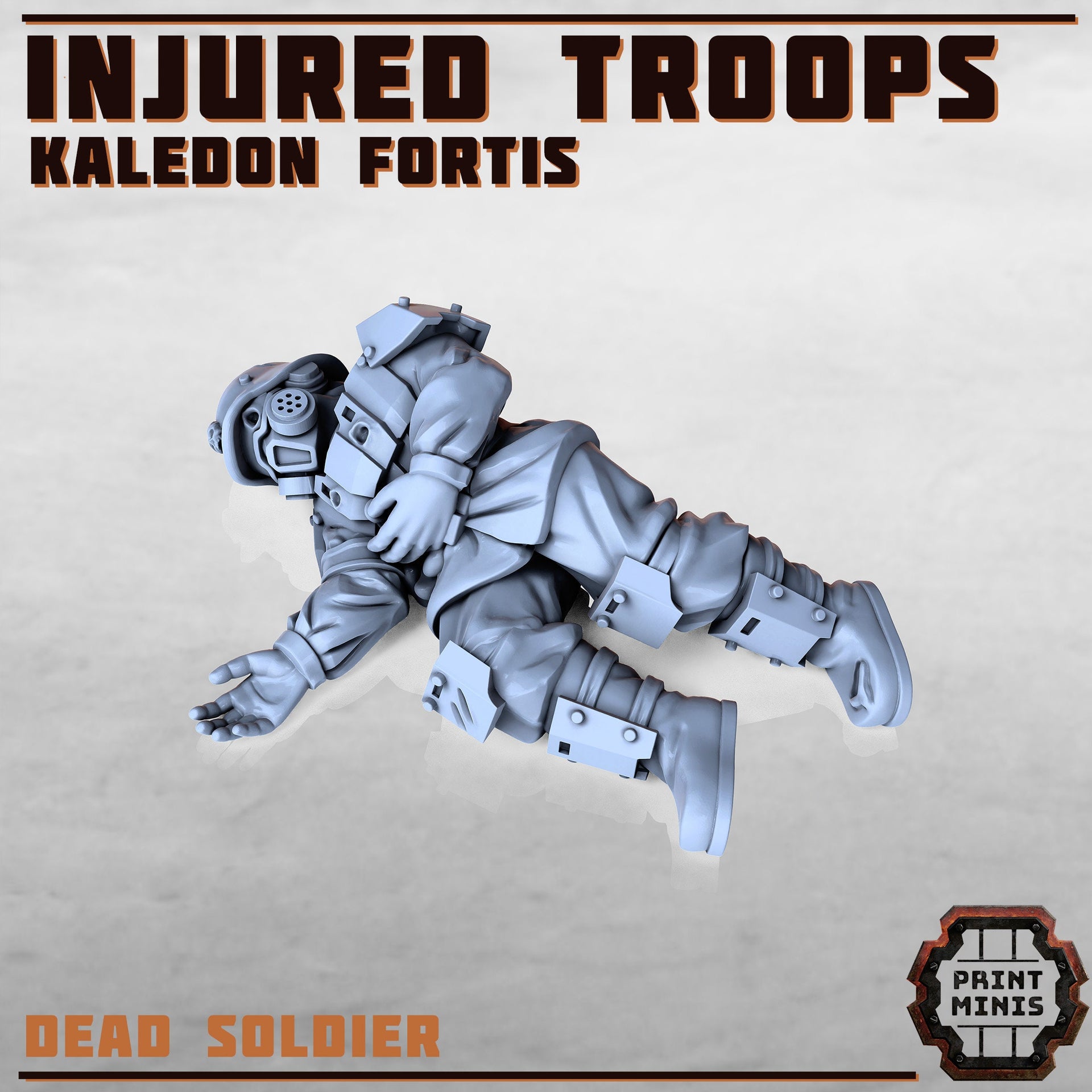 Kaledon Fortis Injured Soldiers- Print Minis | Sci Fi | Light Infantry | Imperial | 28mm Heroic