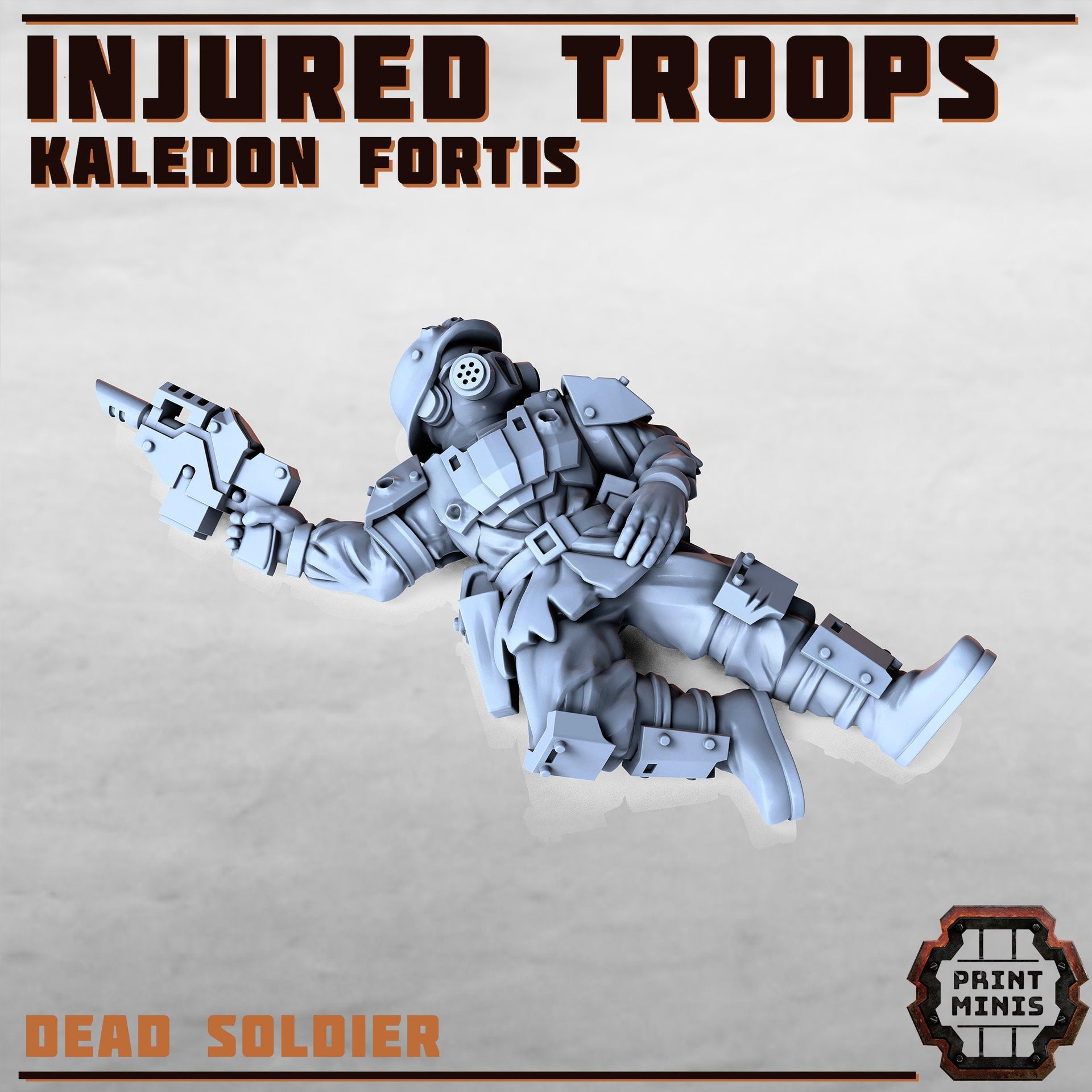 Kaledon Fortis Injured Soldiers- Print Minis | Sci Fi | Light Infantry | Imperial | 28mm Heroic