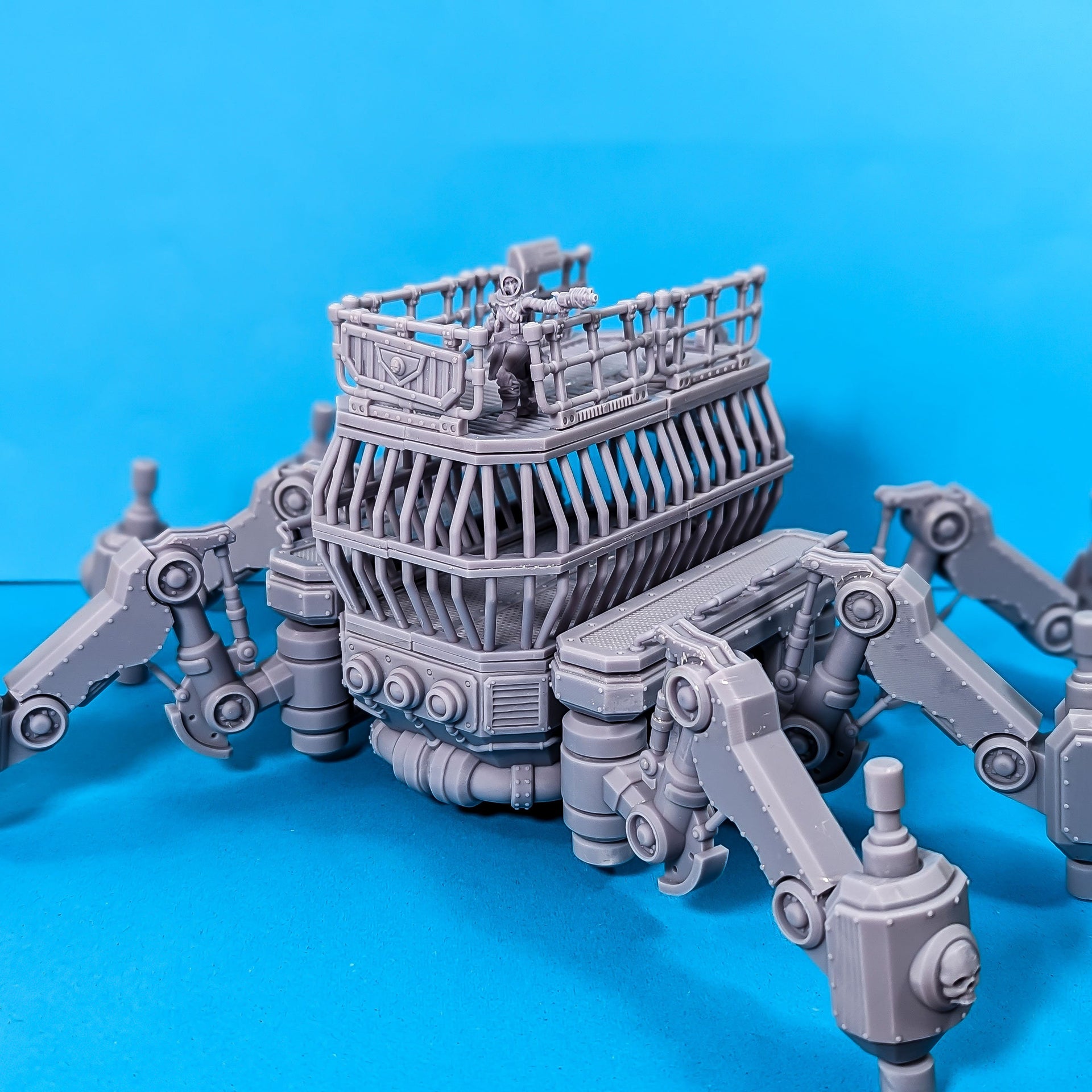 Cagebot, Robot Prison - Print Minis | Sci Fi | Mech | Spider | Tank