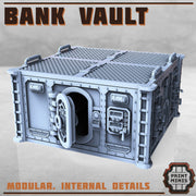 Bank Vault Terrain - Print Minis | Sci Fi | 28mm Heroic | Apocalypse | Playable interior