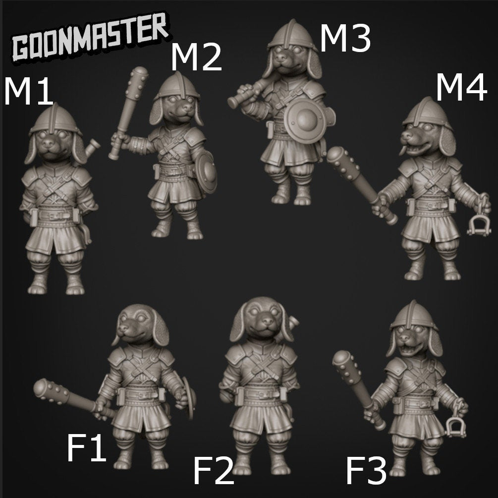 DachShund Foot Soldier - Goonmaster | Miniature | Wargaming | Roleplaying Games | 32mm | Male | Female