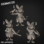 Rabbit Rogue Archer - Goonmaster | Giraffe Guardians | Miniature | Wargaming | Roleplaying Games | 32mm | Thief | Bandit