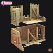 Two Story Building - Echoes of the Dark Portal by 3dHexes | Ancient Ruins Terrain for Roleplaying and Gaming | Filament | Temple