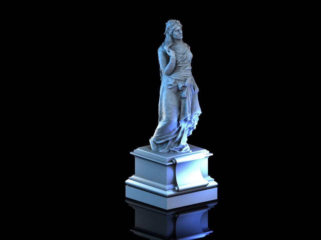 Daughter of Spring Statue - 3DP4U Medieval Town | Miniature | Wargaming | Roleplaying Games | 32mm | Greek | Filament | 3d printed